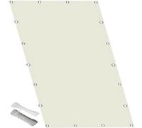 Telo Ombreggiante Occhiellato 165 x 180 cm Telo Frangisole Protezione Solare Resistente Modello Tinta Unita con Fune e Occhiellato per Balcone, Campeggio, bianco