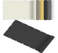 Telo Ombreggiante Occhiellato 185 x 400 cm Vela Parasole All'Aperto Protezione Solare Anti UV Antipolvere Regola Temperatura Antistrappo per Esterno, Giardino, Grigio Scuro