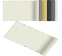 Telo Ombreggiante Occhiellato 220 x 290 cm Telo Vela Ombreggiante Antivento Protezione UV Regola Temperatura Antistrappo per Balcone, Terrazza, bianco