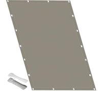 Telo Ombreggiante Occhiellato 225 x 230 cm Telo Frangisole Protezione Solare Resistente Modello Tinta Unita con Fune e Occhiellato per Balcone, Campeggio, Tortora