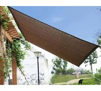 Telo Ombreggiante Occhiellato 2x2 2x10 Tenda A Vela per Esterno Rete Telo Ombra Ombra 90% Protezione Solare Rete Parasole per Esterni Giardino, Terrazze, Piante, Piscina, Pollaio,brown-3x6m