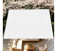 Telo Ombreggiante Occhiellato 400X450cm/4x4.5m Tenda a Vela Ombreggiante Impermeabile Rettangolare,Telo Copri Balcone,Protezione UV,per Giardino terrazza con Fascetta-Bianco