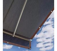 Telo Ombreggiante Occhiellato 4x5 5x10 Traspirante Vela Ombreggiante Rettangolare Ombreggiante Occhiellato 90%-95% Resistente Ai Raggi UV Traspirante Raffreddamento Reti Giardino,black-3x6m