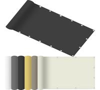 Telo Ombreggiante Occhiellato 80 x 135 cm Rete Telo Ombra Ombreggiante Antivento Protezione UV Regola Temperatura Antistrappo per Balcone, Terrazza, Grigio Scuro