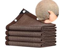 Telo ombreggiante per esterni, 4 x 12 m, 80% di blocco dei raggi UV, per giardino, serra, patio, piante e pollaio, tessuto di protezione solare color caffè