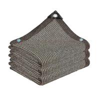 Telo ombreggiante per esterni, 4 x 5 m, marrone, con occhielli, protezione UV 90% 95%, protezione antivento e riduzione del calore per serra, facile circolazione dell'aria senza foratura.