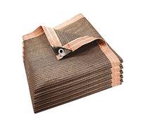 Telo ombreggiante per esterni, 70% resistente ai raggi UV, rete parasole da giardino, con occhielli, 5 x 8 m, per copertura delle piante, pergola, auto, colore marrone