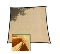 Telo ombreggiante per ombreggiatura, protezione per la privacy per balcone e cortile, rete solare spessa e traspirante con occhiello, beige (dimensioni: 2 x 2 m) ()