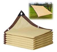 Telo ombreggiante resistente ai raggi UV al 90%, telo in rete beige con occhielli, perfetto per patio, pergola, serra, disponibile in 1 x 2 m, 2 x 2,5 m, 4 x 5 m, 7,5 x 12 m, 8 x 15 m, (6 x 10 m)