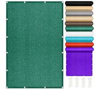 Telo Ombreggiante Rettangolare 200 x 280 cm, Traspirante HDPE Protezione Uv, Antistrappo, Rete Ombreggiante Telo per Esterno Terrazzo Balcone Giardino, Verde Scuro