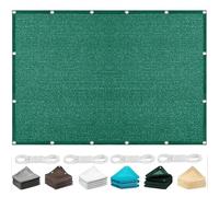 Telo Ombreggiante Rettangolare 200 x 280 cm, Traspirante HDPE Protezione Uv, Antistrappo, Tenda a Vela, Tenda da Sole Parasole per Giardino, Terrazzo, Balcone, Patio, Verde Scuro