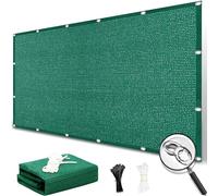 Telo Ombreggiante Rettangolare 70 x 380 cm, Traspirante HDPE Protezione Uv, Antistrappo, Tenda a Vela, Rete Ombreggiante per Giardino, Terrazzo, Balcone, Patio, Verde Scuro