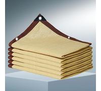 Telo ombreggiante rettangolare beige, 5 x 7 m, per balcone, pergola, serra e pollaio, protezione dai raggi UV, soluzione di raffreddamento all'aperto