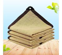 Telo ombreggiante rettangolare con protezione UV al 90%, con occhielli, traspirante, per la privacy, per esterni, protezione solare, telone a rete, beige, 2 x 2 m, perfetto per patio, giardino e