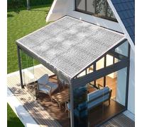 Telo ombreggiante riflettente al 99% in alluminio - Parasole UV bloccante con occhielli per uso esterno disponibile nelle misure da 0,9 m a 10,4 m di dimensioni argento e tessuto a rete (3 x 10,4 m)