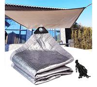 Telo ombreggiante riflettente con occhielli - Telone in alluminio resistente al calore per serra, posto auto coperto, tenda camper e canile