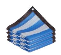 Telo ombreggiante,Sono anche ampiamente utilizzati su pascoli,serre,cantieri,pergolati,tetti da garage ecc..Blue white,7×9m/22.96×29.52ft