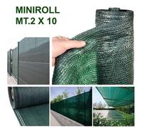 ROTOLO 10X2 MT STUOIA OMBREGGIANTE TELO COPERTURA RETE OMBRA 90° VERDE ASOLE
