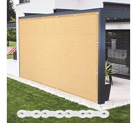 Telo Ombreggiante Traspirante 140 x 400 cm Protezione UV 98% Ombreggiante Traspirante Protezione Anti Raggi UV e per Esterni per Giardino, Balcone, Color Crema