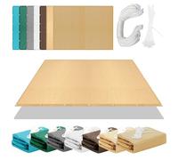 Telo Ombreggiante Traspirante 360 x 600 cm Poliestere Traspirante Vela Tela Ombreggiante Vela Protezione Raggi UV per Giardino Balcone Terrazza Campeggio, Color Crema