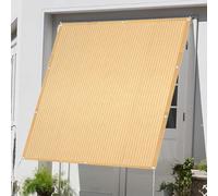Telo Ombreggiante Traspirante Esterno 444 x 481 cm Protezione UV 98% Traspirante Telo Ombra Protezione Rettangolare Parasole Anti UV per Giardino, Terrazzo e Piscina, Color Crema