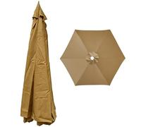Telo Ombrellone 6 Stecche/8 Stecche Ricambio, 2.0m, 2.5m, 3.5m, Ombrello di ricambio per ombrellone, per Giardino, Patio, Cortile, Spiaggia, Piscina, Solo Baldacchino, Beige(Khaki,2.0m/8-Ribs)