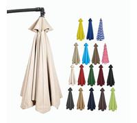 Telo Ombrellone Copertura di Ricambio per Ombrellone Rotondo da 2.0m 2.30m 2.70m 3.0m Tettuccio di Ricambio per Ombrellone 6/8 Stecche Protezione dai Raggi UV ( Color : White , Size : 3.0m/10FT-8Ribs