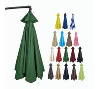 Telo Ombrellone Copertura di Ricambio per Ombrellone Rotondo da 2.0m 2.30m 2.70m 3.0m Tettuccio di Ricambio per Ombrellone 6/8 Stecche Protezione dai Raggi UV ( Color : Dark green , Size : 3.0m/10FT-6