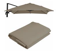 TELO OMBRELLONE DA ESTERNO GIARDINO IN POLIESTERE PVC 3X3 3X4 ANTIVENTO SENSO