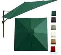 Telo Ombrellone Ricambio 2.5x2.5/3x3.0/4x3.0m, Per 8 Stecche, Impermeabile E Resistente Sbiadimento, Giardino Terrazza(Dark green,3x3.0m(10x10ft)