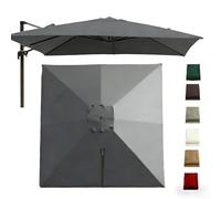 Telo Ombrellone Ricambio 2.5x2.5/3x3/4x3m, Per Ombrellone 8 Stecche, Impermeabile E Resistente Sbiadimento, Giardino Terrazza (Solo Telo)(Gray,4x3m (13x10ft))