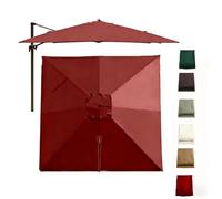 Telo Ombrellone Ricambio 2.5x2.5/3x3/4x3m, Per Ombrellone 8 Stecche, Impermeabile E Resistente Sbiadimento, Giardino Terrazza (Solo Telo)(Red,3x3m (10x10ft))