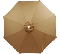 Telo Ombrellone Ricambio 8/6 Stecche, 4m/2.5m/2.7m/3.0m/3.5m Copertura Di Ricambio for Ombrellone da Giardino Solo Tettuccio Impermeabile in Tessuto(Khaki,2.30m/6ribs)