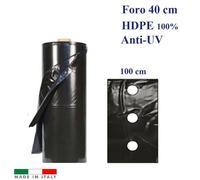 TELO PACCIAMATURA FORATO FILM POLIETILENE ANTI ERBA ORTO H 1,00 MT FORO 40 CM