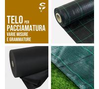 Telo Pacciamatura Varie Misure Drenante Polipropilene o TNT fondo Prato sinte...