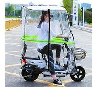 Telo parapioggia universale per bici elettriche, completamente chiuso, trasparente, con parasole, antivento, per mobilità e scooter