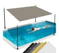 Telo Parasole 120 x 260 cm in Pes 185 G M², Protezione Raggi UV 98%, Impermeabile e Antivento, Impermeabile Vele Parasole per Esterno Balcone Cortile, Cachi