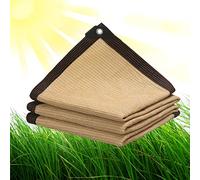 Telo parasole beige, 7 x 8 m, rettangolare, protezione dai raggi UV, per giardino e balcone, ispessito e resistente al vento, soluzione perfetta per l'ombra all'aperto