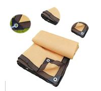 Telo parasole beige per serre e giardino, 7,6 x 7,6 m, rete ombreggiante per protezione dai raggi UV, per esterni, patio, pergola, prato e copertura per piante