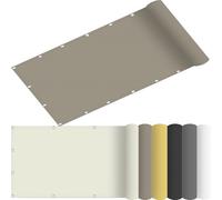 Telo parasole impermeabile, 100 x 200 cm, dimensioni personalizzate, rettangolare, con corde di fissaggio, ideale per giardino, patio, campeggio, tenda parasole in poliestere, colore grigio talpa