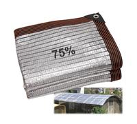 Telo parasole in alluminio 75% - 7 x 15 m, protezione solare per serra, patio, piante, fiori, pollaio, riparo, auto, copertura in tessuto di alluminio