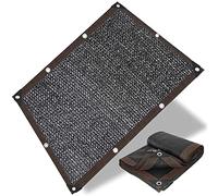 Telo parasole nero per esterni, 0,9 x 0,9 m a 4,3 x 4,3 m, resistente ai raggi UV, con occhielli, per giardino, serra, patio, prato, trappola versatile in rete