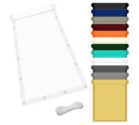 Telo Parasole per Esterni 0.8 x 2.6 m Protezione UV Telo Parasole con Occhielli Multi Couleur et Taille per Giardino Balcone Piscina, Bianco