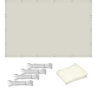 Telo parasole per esterni, 1 x 3,7 m, resistente ai raggi UV, antipolvere, protezione da vento e pioggia, 185 g/m², corda inclusa, beige, soluzione per ombreggiatura da giardino, balcone