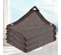 Telo parasole per esterni, protezione dai raggi UV, 90% marrone, rettangolare, con occhielli, per giardino, patio, balcone, 3 x 6 m, tessuto resistente alle intemperie