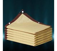 Telo parasole per esterni, rete ombreggiante per piante per giardino, terrazza, copertura solare traspirante per balcone e tetto, beige, 4 x 7 m, protezione UV