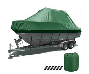 Telo per Copertura Barca,Copertura Barca Copri Barca 600D Oxford Telo | Impermeabile per Barche Coperture per Consolle Centrale per Barche Compatibile con V-Hull(25to27FT: 1010x590cm)