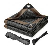 Telo per esterni per giardino, in rete traspirante, con occhielli, copertura versatile per piante, per serra, pollaio, patio, ombra (nero, 6,1 x 0,6 m)