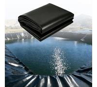 Telo per Laghetto Esterno in HDPE, Spessore 0,2 mm, Telo Nero Pieghevole per Laghetto di Grandi, Rivestimento Impermeabile Resistente agli Strappi per Acquacoltura(3x4m)