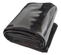 Telo per laghetto in HDPE resistente 1x6m 2x4m 3x7m 4x8m 5x10m Rivestimento per laghetto Resistente pellicola impermeabile Telo pieghevole per laghetto da giardino, piscina, acquacoltura - Nero(7x8m)